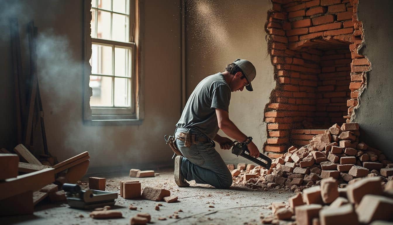 Tout savoir sur l’emploi d’un burin pour la démolition d'une cloison en briques à l’intérieur