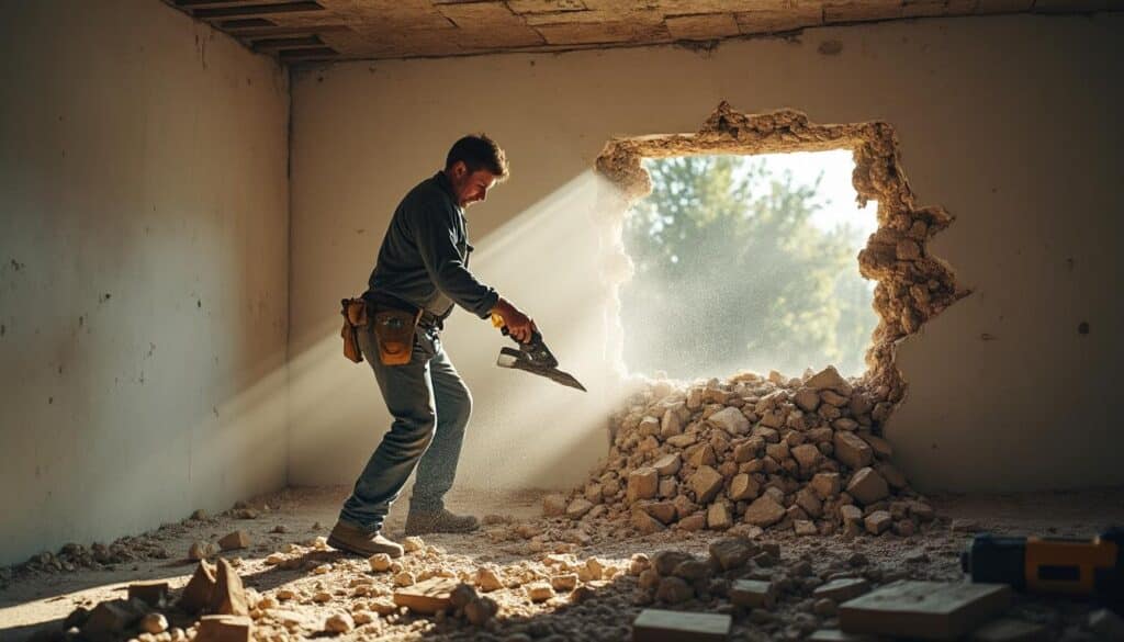 Guide complet pour utiliser un burin lors de la démolition d’un mur porteur dans la maison