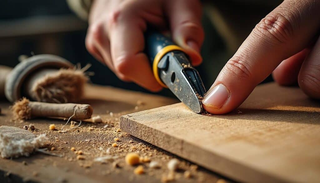 Comment changer une lame cutter émoussée sur du bois