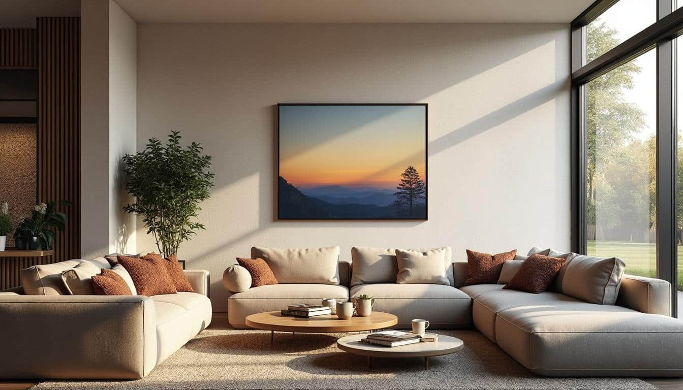 Les meilleures astuces pour disposer un tableau de façon optimale sur le mur du salon