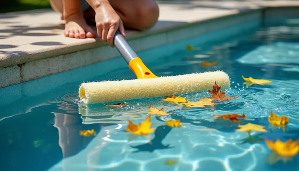Comment utiliser un filet de nettoyage pour retirer les feuilles de la piscine ?