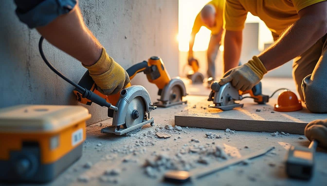 Illustration: Les modèles variés de scies murales et leurs usages spécifiques