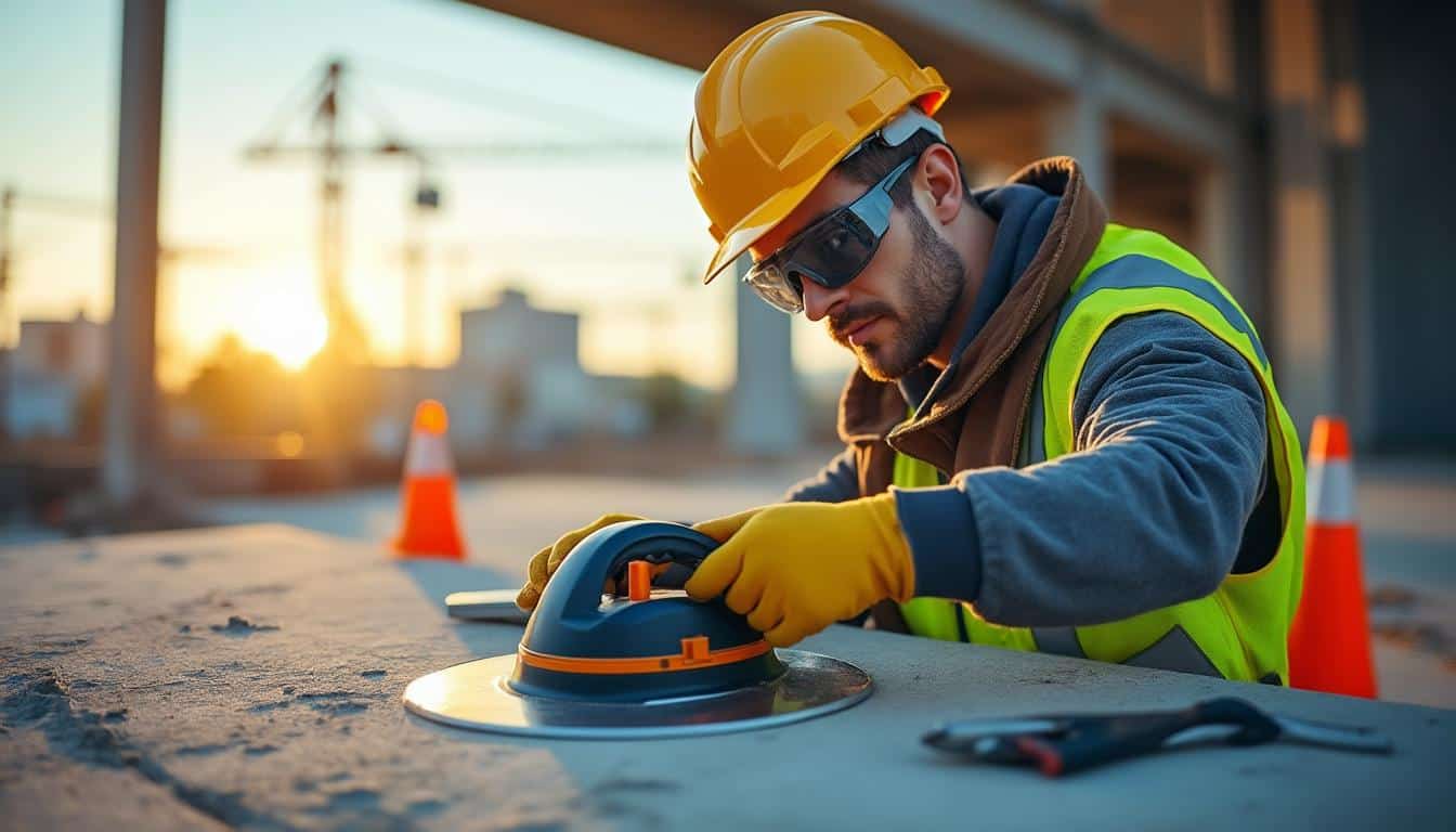 Illustration: Utiliser une scie de sol en location en toute sécurité et efficacité