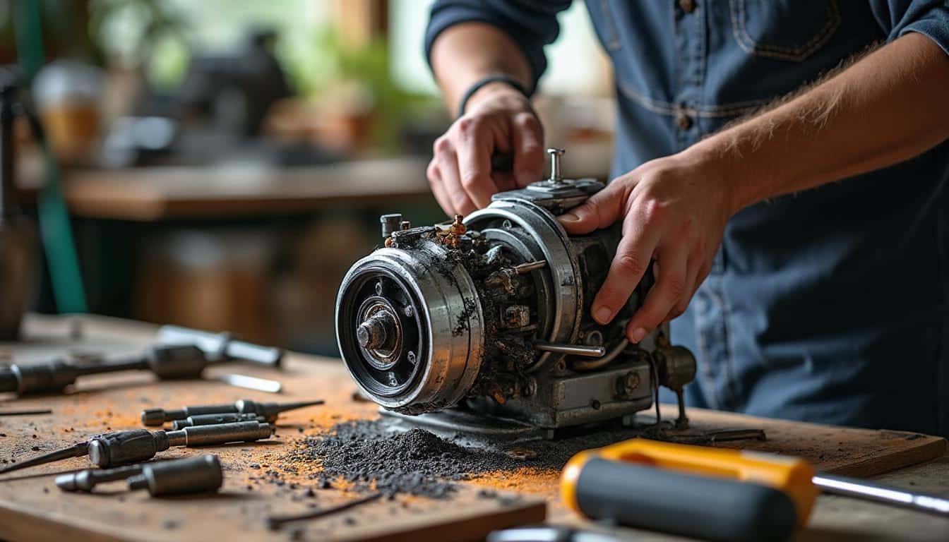 Illustration: Comprendre le fonctionnement et l’importance du moteur dans un banc de scie