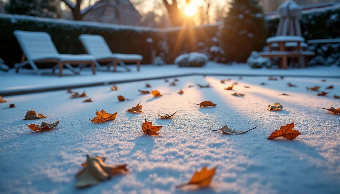 Illustration: Pourquoi une bâche d’hivernage est indispensable pour votre piscine hors sol cet hiver