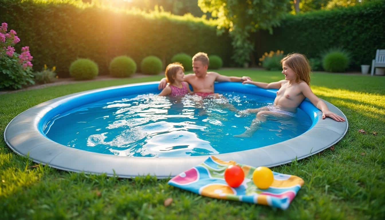 Piscine hors sol en acier ronde : robustesse et design pour votre jardin