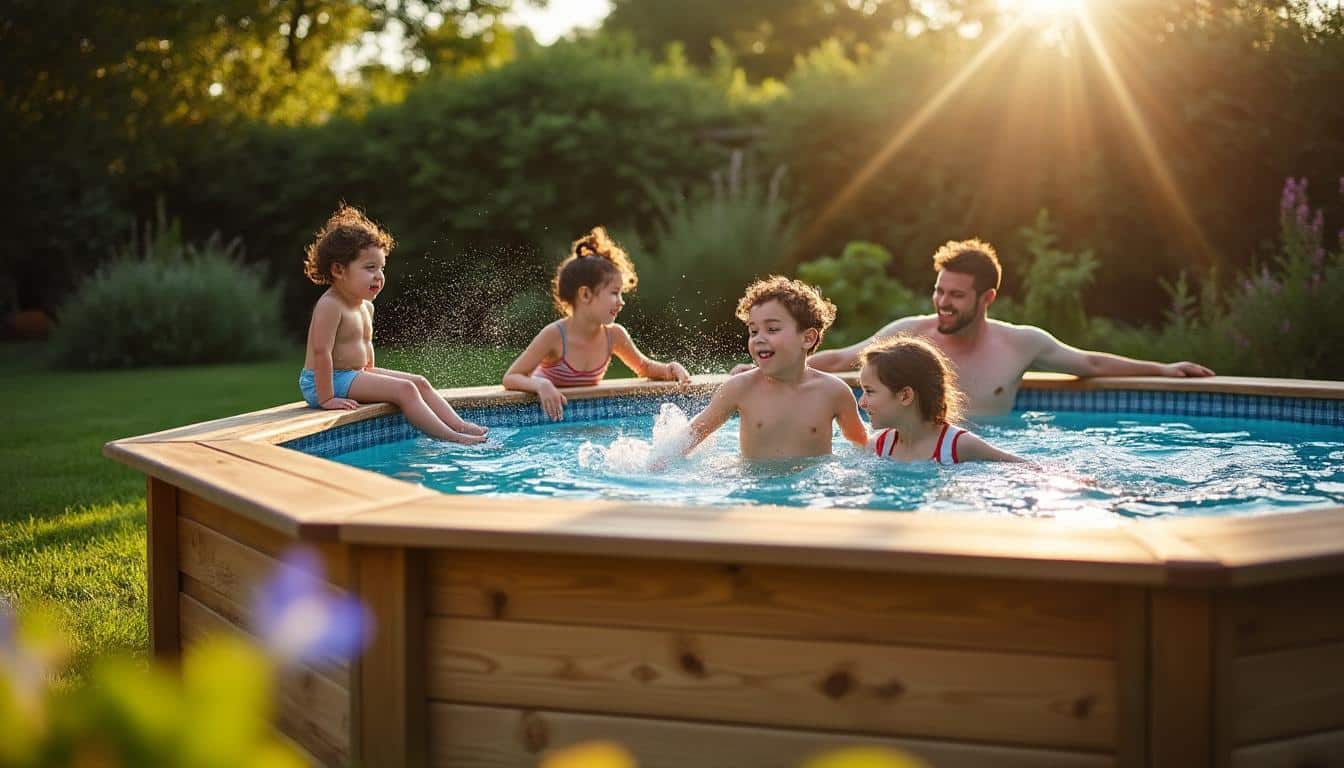Illustration: Pourquoi opter pour une piscine hors sol en bois à la forme octogonale ?