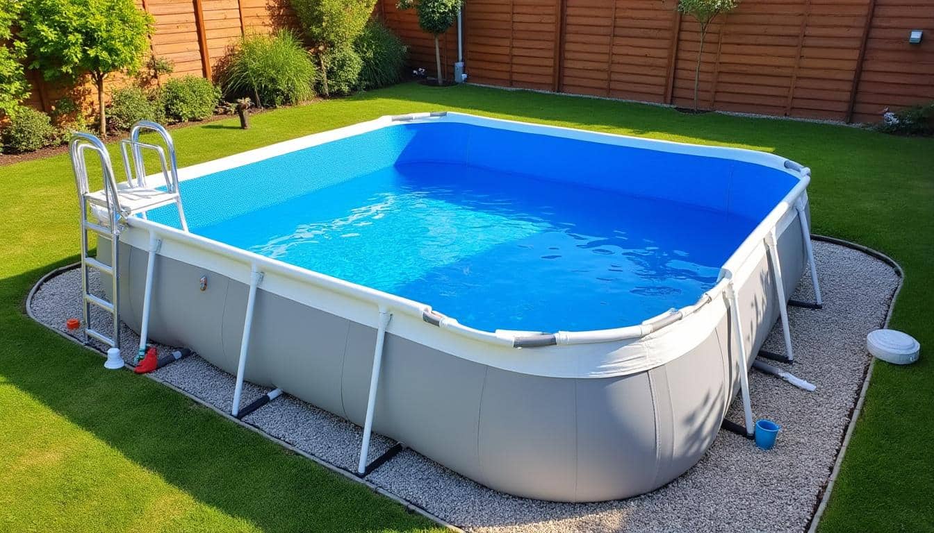 Illustration: Tout savoir sur les caractéristiques des piscines hors sol carrées 3x3