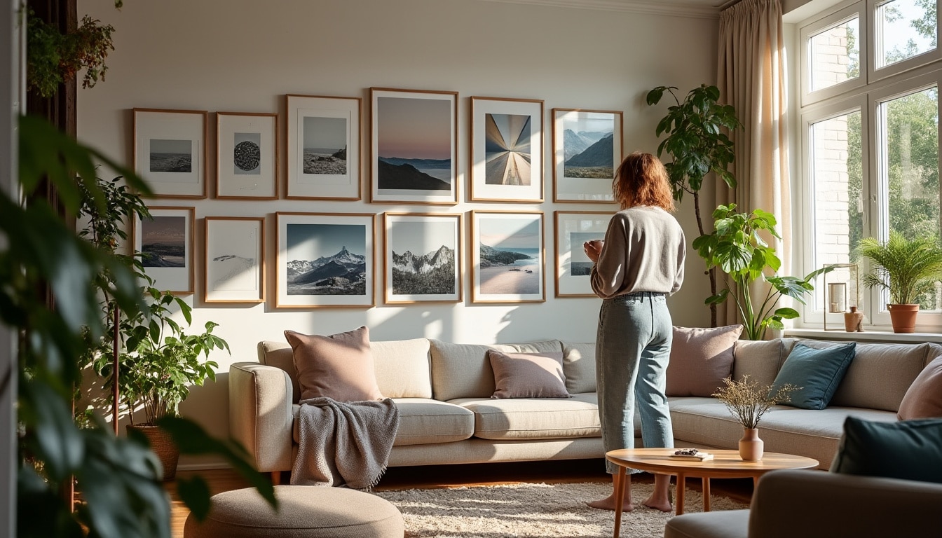 Illustration: Comment choisir le type de tableau pour la décoration murale du salon ?