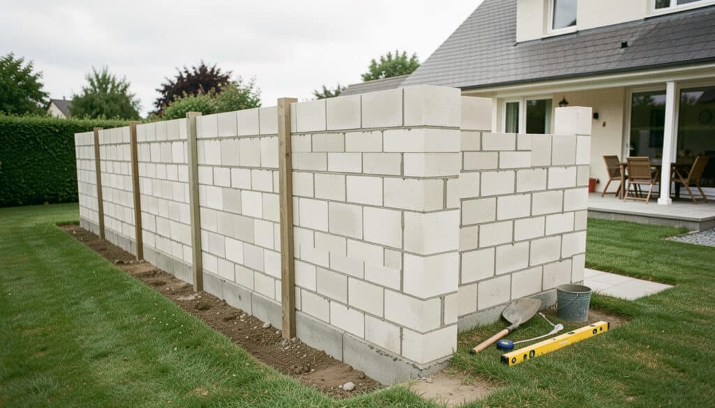 Mur de clôture en parpaing : prix, étapes et règles